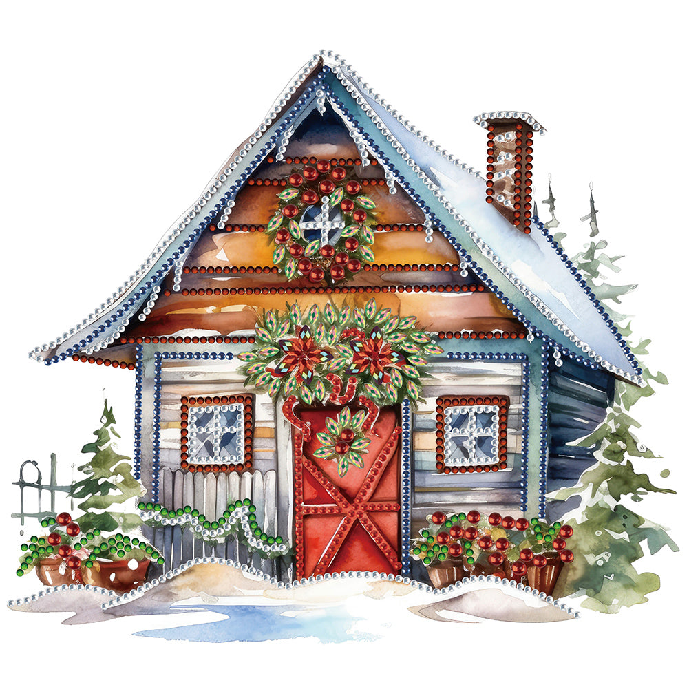 Christmas Cottage - Special Shaped Drill Diamond Painting 30*30CM