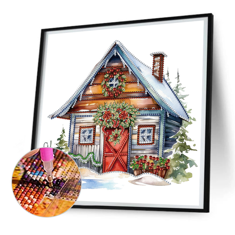 Christmas Cottage - Special Shaped Drill Diamond Painting 30*30CM