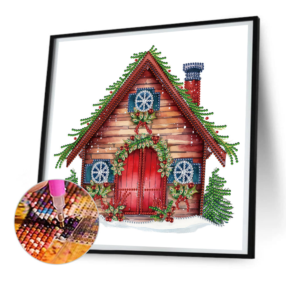 Christmas Cottage - Special Shaped Drill Diamond Painting 30*30CM