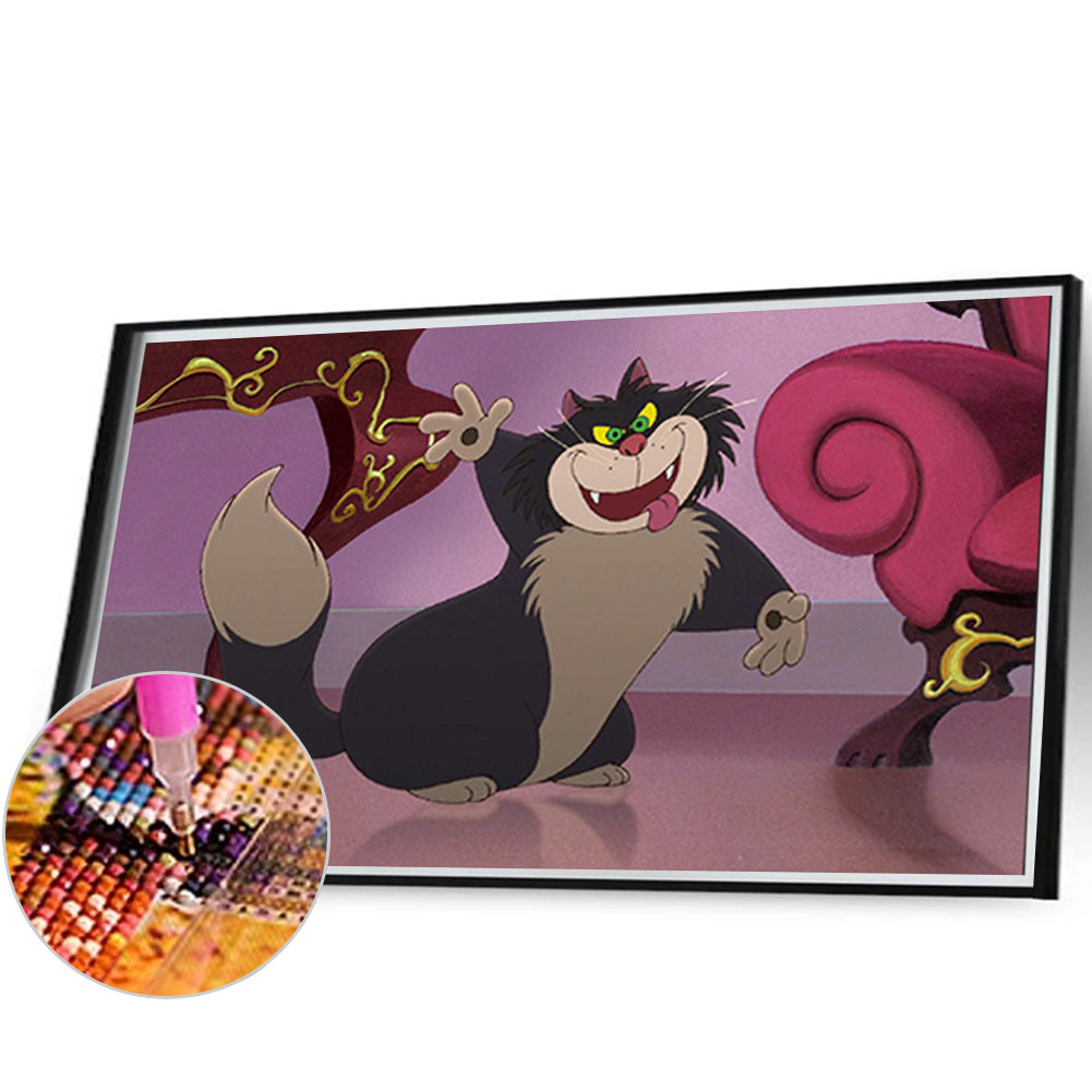 Disney Lucifer Cat - Full Round Drill Diamond Painting 45*30CM