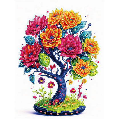 Tree Of Life Colorflower - Special Shaped Drill Diamond Painting 30*40CM