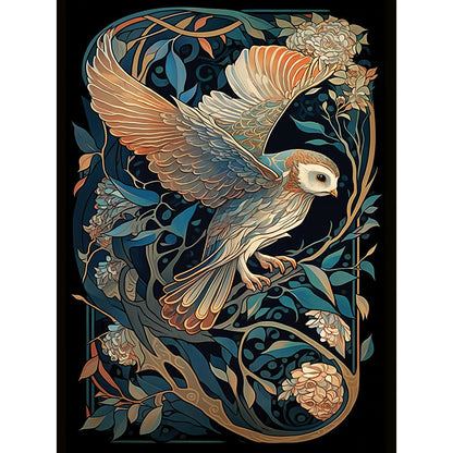 Owl - Full Round Drill Diamond Painting 30*40CM