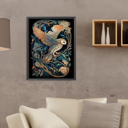 Owl - Full Round Drill Diamond Painting 30*40CM