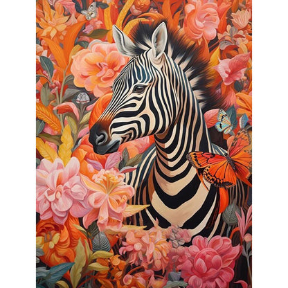 Zebra - Full Round Drill Diamond Painting 30*40CM