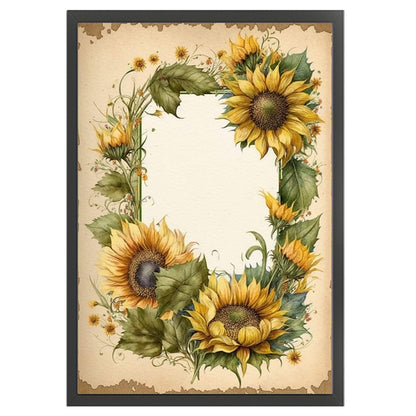 Retro Poster - Sunflower - 11CT Stamped Cross Stitch 40*60CM