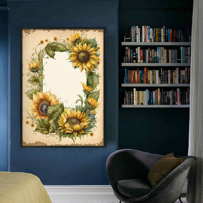 Retro Poster - Sunflower - 11CT Stamped Cross Stitch 40*60CM