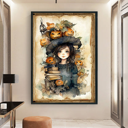 Halloween-Pumpkin Girl - 11CT Stamped Cross Stitch 40*60CM