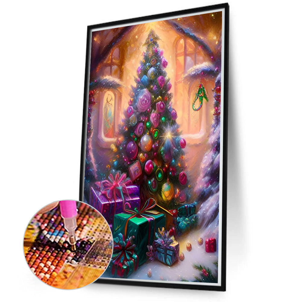 Christmas Tree - AB Round Drill Diamond Painting 45*70CM