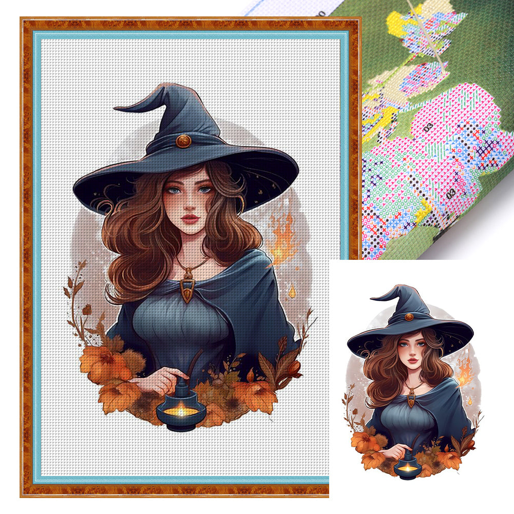 Witch - 11CT Stamped Cross Stitch 50*70CM