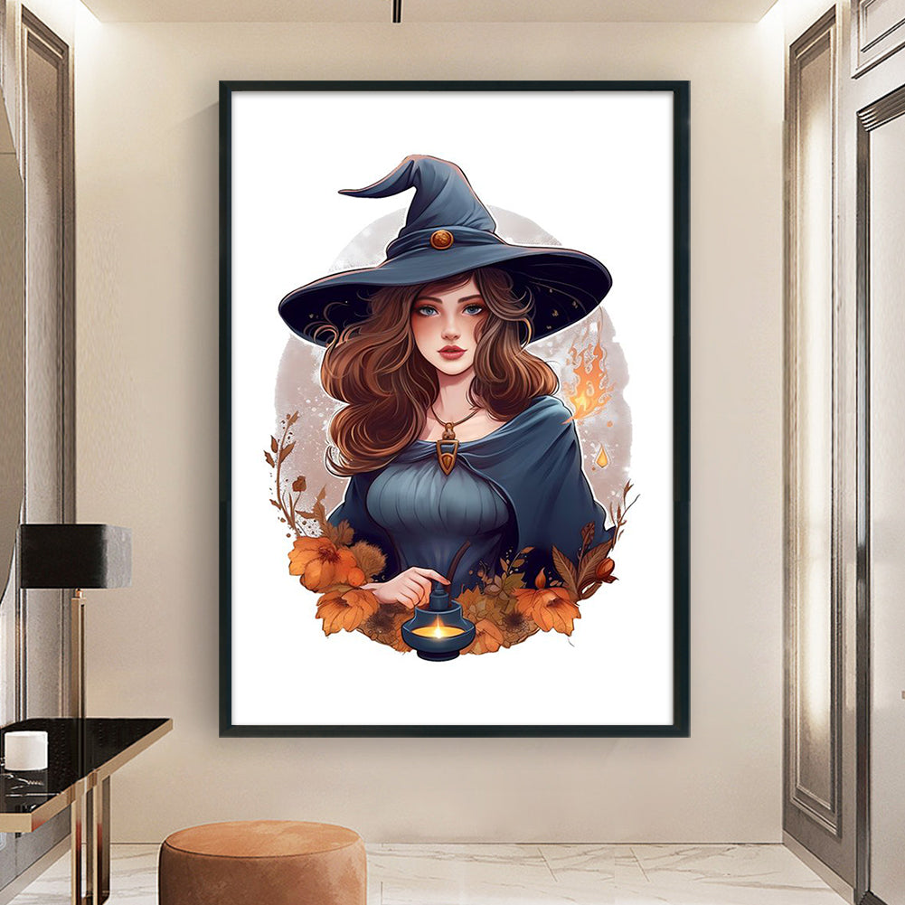 Witch - 11CT Stamped Cross Stitch 50*70CM