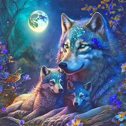 Wolf - Full AB Round Drill Diamond Painting 40*40CM