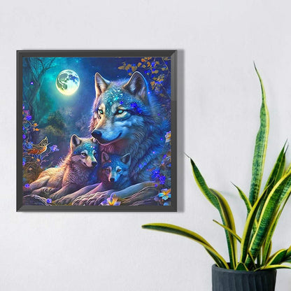 Wolf - Full AB Round Drill Diamond Painting 40*40CM