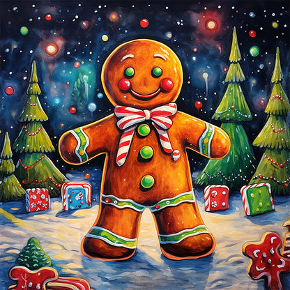 Gingerbread Man - Full AB Round Drill Diamond Painting 40*40CM