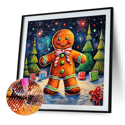 Gingerbread Man - Full AB Round Drill Diamond Painting 40*40CM