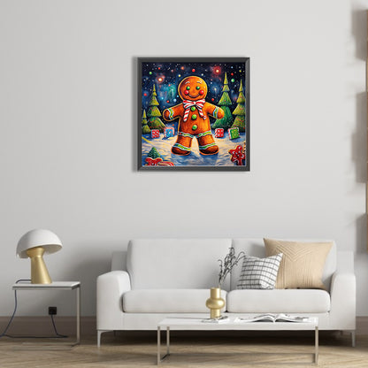 Gingerbread Man - Full AB Round Drill Diamond Painting 40*40CM