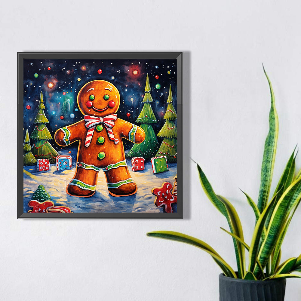 Gingerbread Man - Full AB Round Drill Diamond Painting 40*40CM