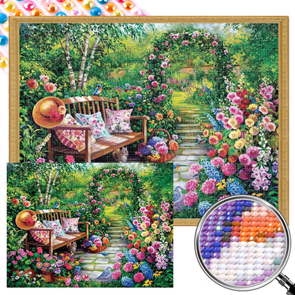 Patio - Full AB Round Drill Diamond Painting 45*40CM