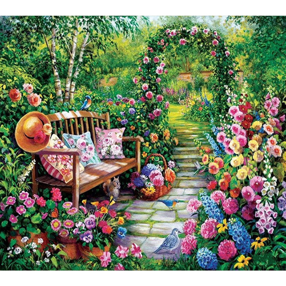 Patio - Full AB Round Drill Diamond Painting 45*40CM