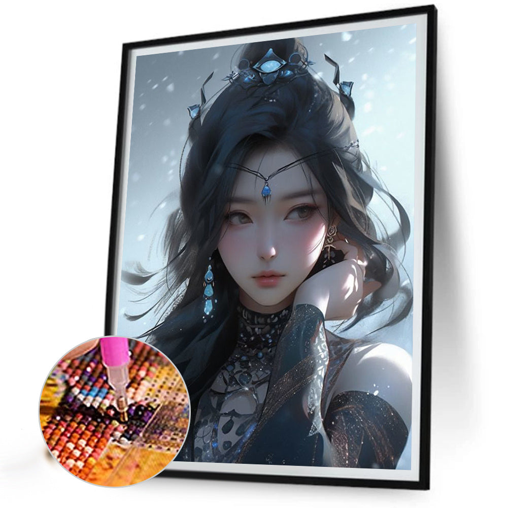 Brunette - Full AB Round Drill Diamond Painting 40*55CM