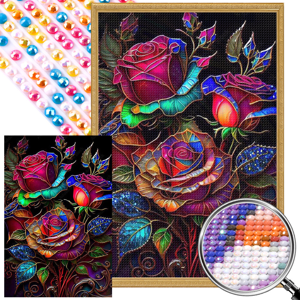 Roses - Full AB Round Drill Diamond Painting 40*60CM