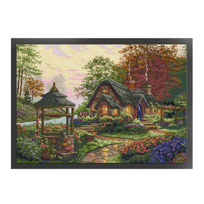 Wishing Hut - 14CT Stamped Cross Stitch 57*42CM(Joy Sunday)