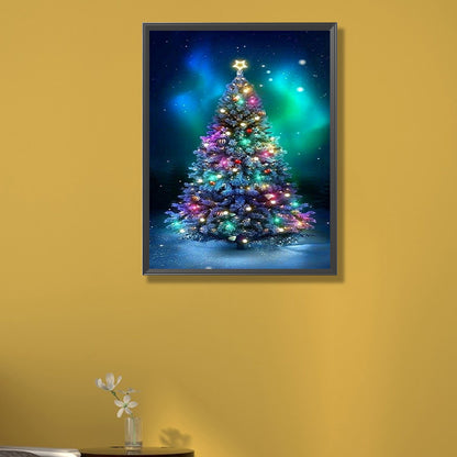 Christmas Tree With Lanterns - Full Square Drill Diamond Painting 40*50CM