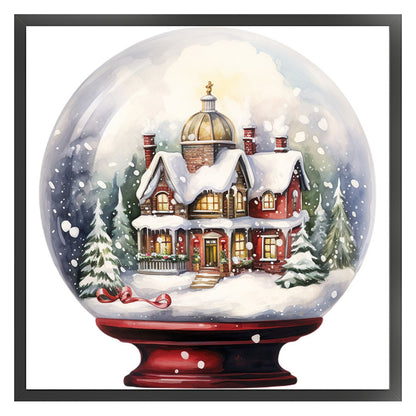 Christmas Crystal Ball - 18CT Stamped Cross Stitch 25*25CM