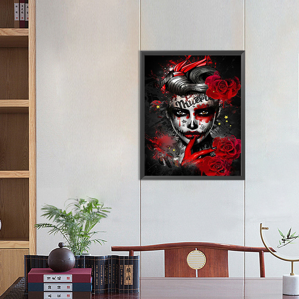 Doodle Woman - Full Round Drill Diamond Painting 40*50CM