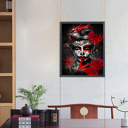 Doodle Woman - Full Round Drill Diamond Painting 40*50CM