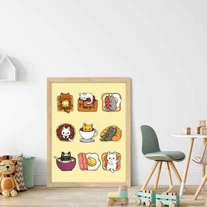 Cartoon Kitten - 11CT Stamped Cross Stitch 40*55CM
