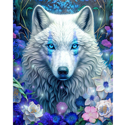 White Wolf - Full Round Drill Diamond Painting 40*50CM