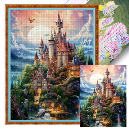 Castle - 11CT Stamped Cross Stitch 50*65CM