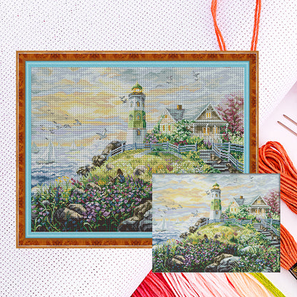 Seaside Lighthouse Five - 14CT Counted Cross Stitch 57*46CM(Joy Sunday)