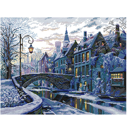 Winter Night - 14CT Counted Cross Stitch 54*43CM(Joy Sunday)