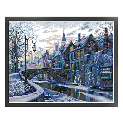 Winter Night - 14CT Counted Cross Stitch 54*43CM(Joy Sunday)