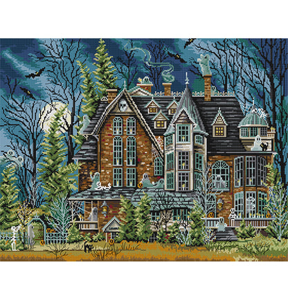 Dark Castle - 14CT Counted Cross Stitch 59*46CM(Joy Sunday)