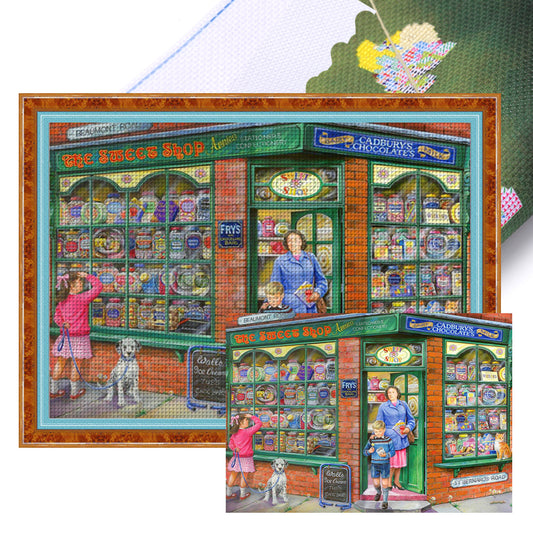 Candy Store - 11CT Stamped Cross Stitch 60*45CM