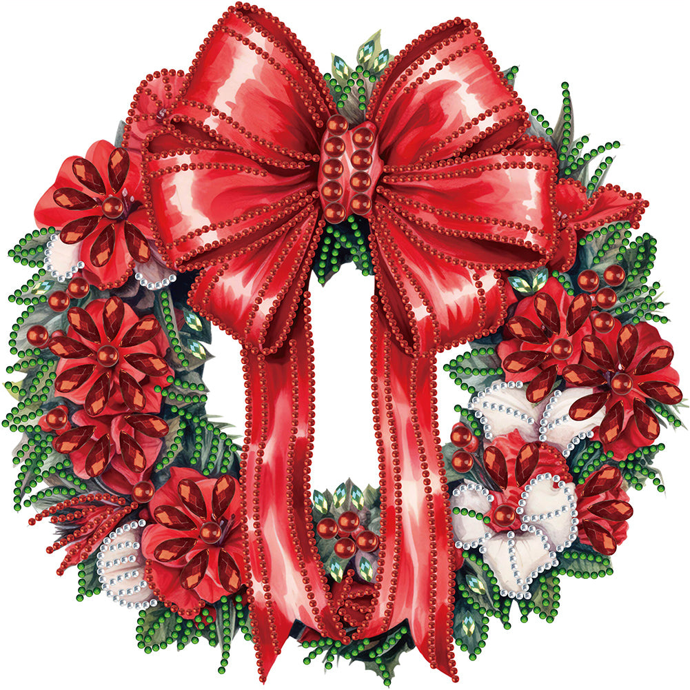 Christmas Wreath -Special Shaped Drill Diamond Painting 30*30CM