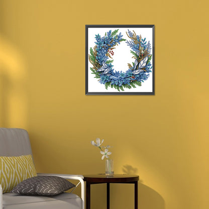 Christmas Wreath -Special Shaped Drill Diamond Painting 30*30CM