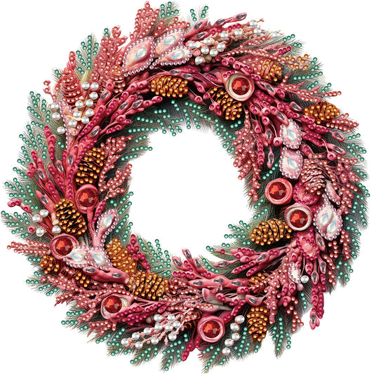 Christmas Wreath -Special Shaped Drill Diamond Painting 30*30CM