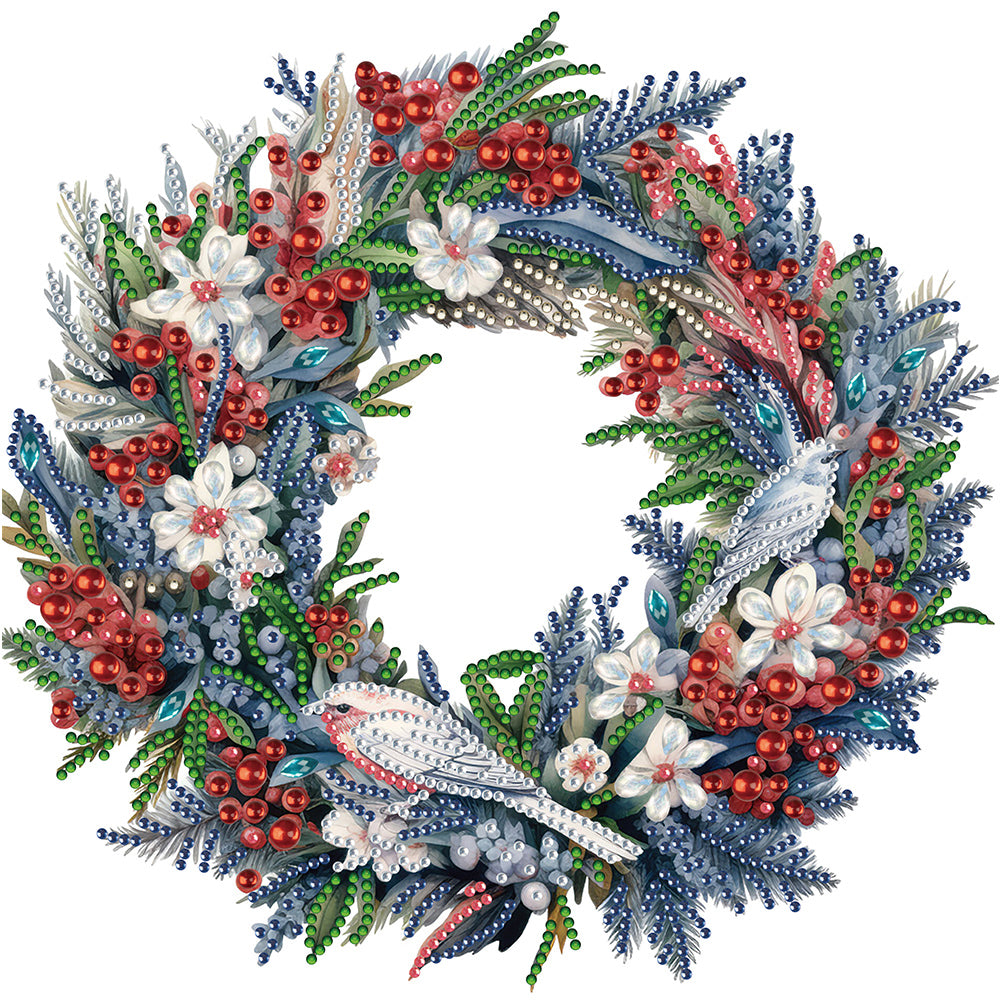 Christmas Wreath -Special Shaped Drill Diamond Painting 30*30CM