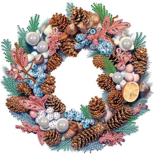 Christmas Wreath -Special Shaped Drill Diamond Painting 30*30CM