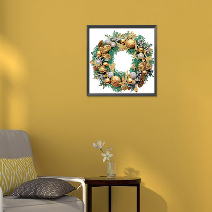 Christmas Wreath -Special Shaped Drill Diamond Painting 30*30CM