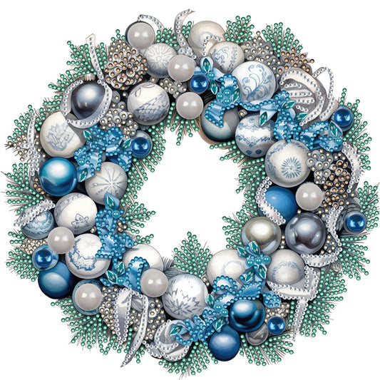 Christmas Wreath -Special Shaped Drill Diamond Painting 30*30CM