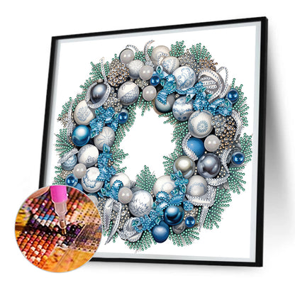 Christmas Wreath -Special Shaped Drill Diamond Painting 30*30CM