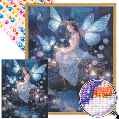 Butterfly Girl - Full Round AB Drill Diamond Painting 40*50CM