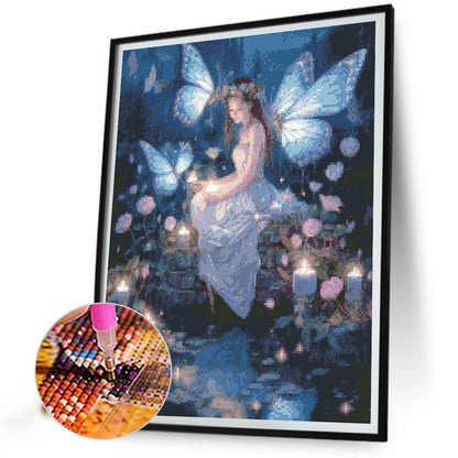 Butterfly Girl - Full Round AB Drill Diamond Painting 40*50CM