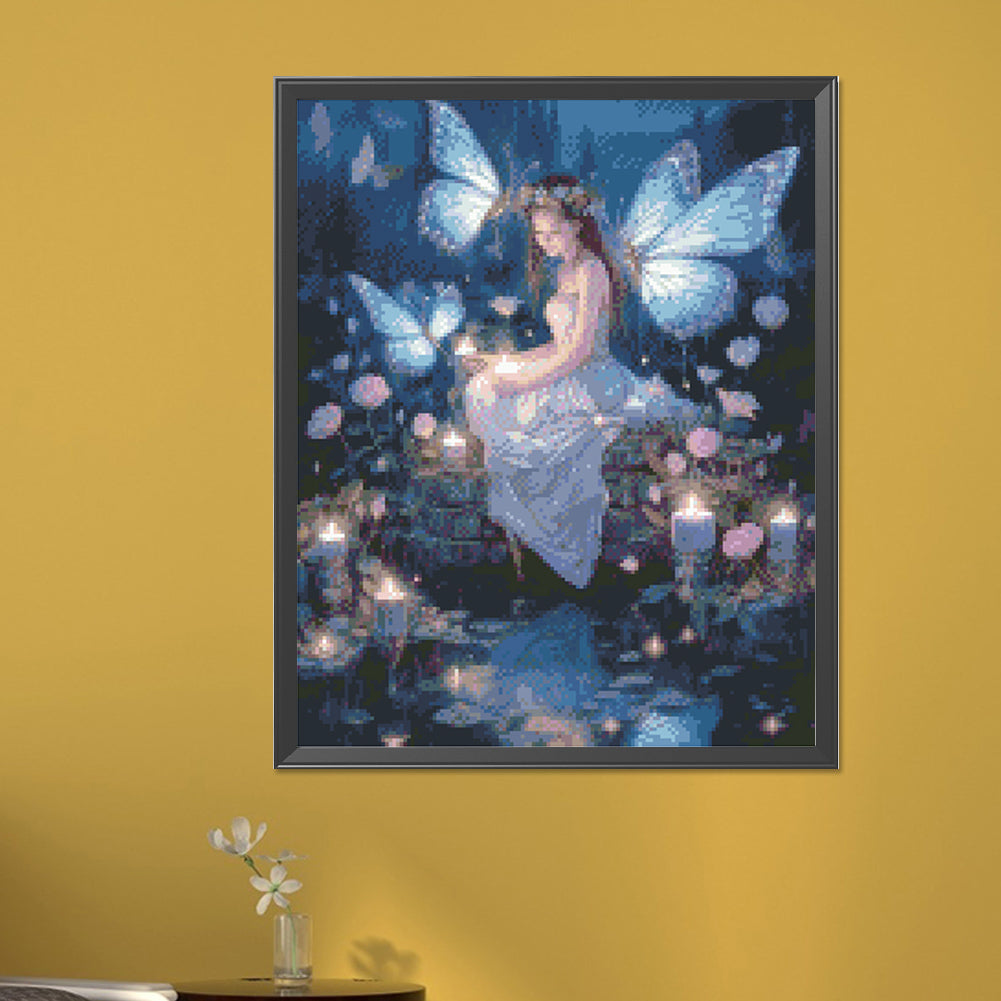 Butterfly Girl - Full Round AB Drill Diamond Painting 40*50CM