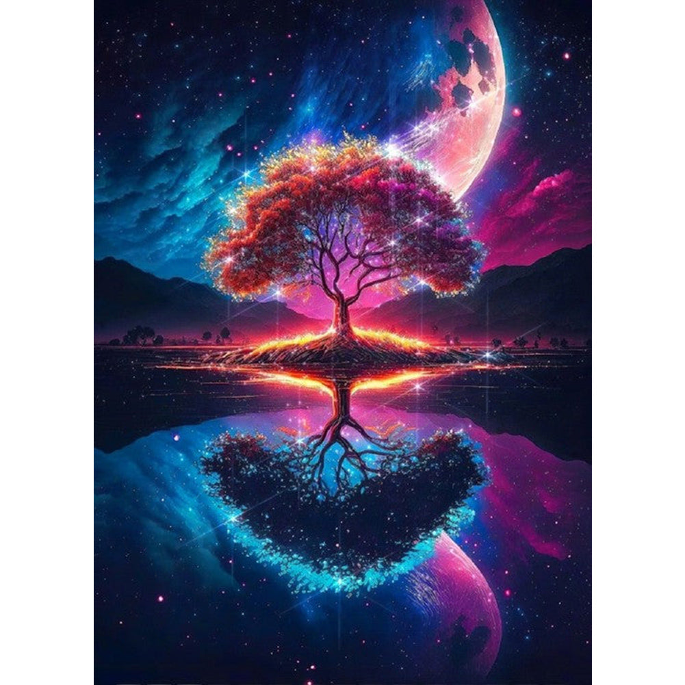 Four Seasons Tree Of Life - Full Round AB Drill Diamond Painting 40*55CM