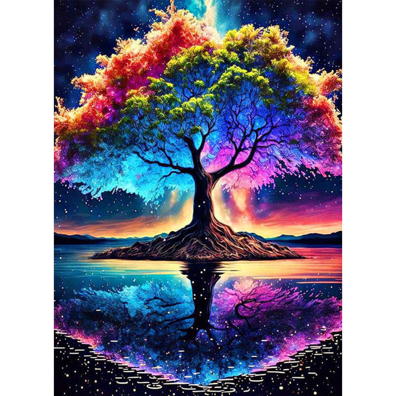 Four Seasons Tree Of Life - Full Round AB Drill Diamond Painting 40*55CM